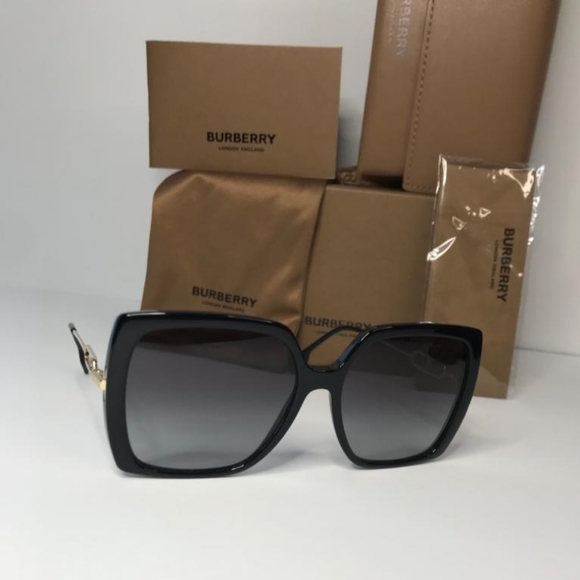 💯 Originl Burberry Luna Gray Gradient Square Ladies Sunglasses BE4332F 30018G - Picture 12 of 17